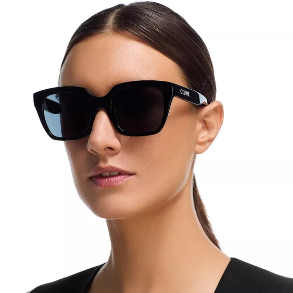 Celine CL40198F Monochroms Square Sunglasses - Black